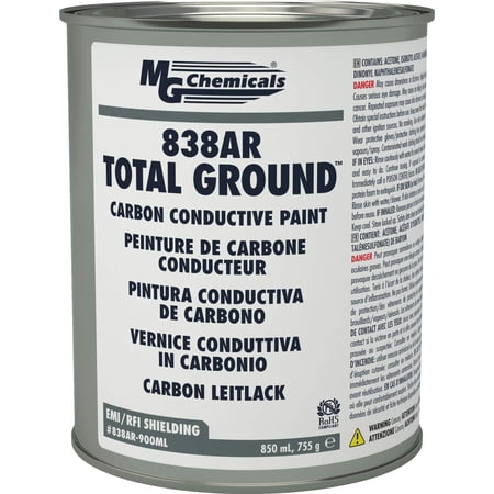MG Chemicals - 838AR-900ML Total Ground Carbon Conductive Coating, 850 mL Plastic Can