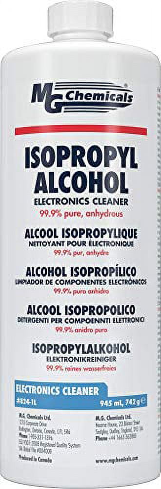 MG Chemicals 99.9% Isopropyl Alcohol Electronics Cleaner, 945 mL Liquid  Bottle 