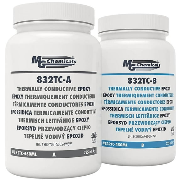 MG Chemicals Thermally Conductive Epoxy Encapsulating and Potting Compound, 15 oz Kit, Black (832TC-450ML)