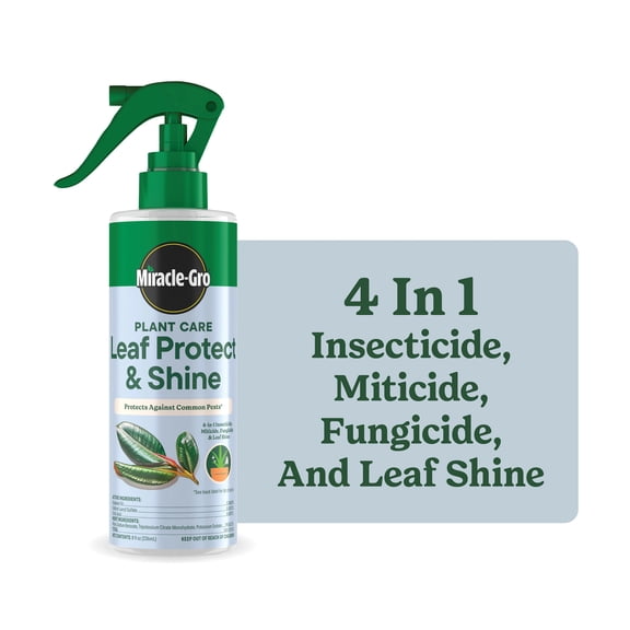 Miracle-Gro Plant Care Leaf Protect and Shine, 4-in-1 Pest Control Spray, 8 fl. oz.