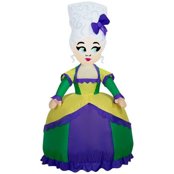 Marie Antoinette Airblown Yard Inflatable, Multicolor, 48", Mardi Gras by Way To Celebrate