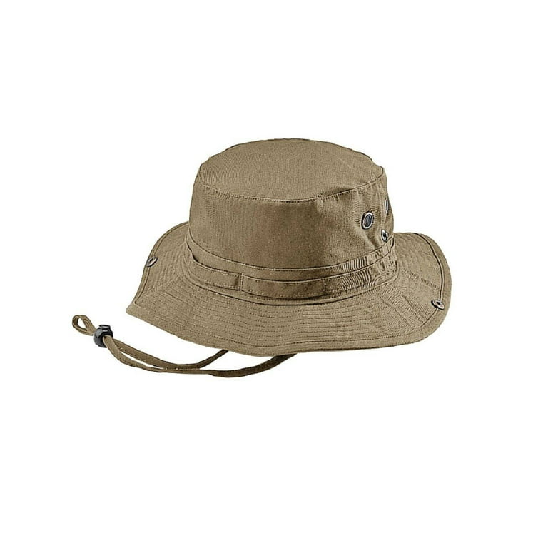 Buy MG Men's Washed Cotton Twill Chin Cord Outdoor Hunting Hat