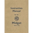thumbnail image 1 of MG Midget Tc Instruction Manual (Paperback), 1 of 4