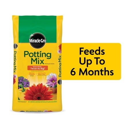 Miracle-Gro Potting Mix, For Indoor or Outdoor Potted Plants, Flowers, Shrubs, 50 qt.