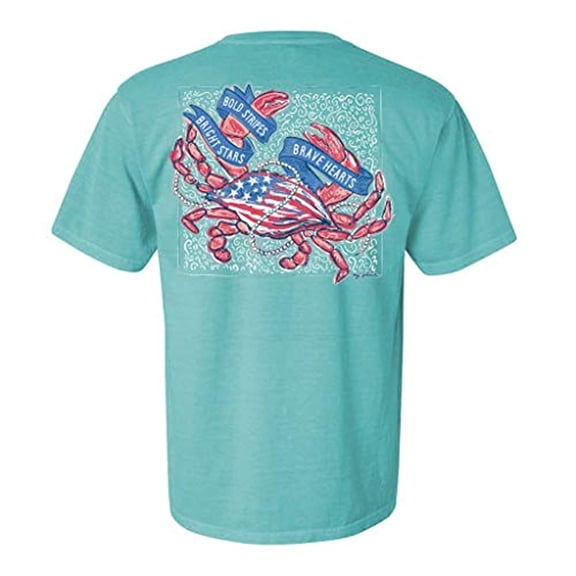 MG Palmer Patriotic Crab Oh Say National Anthem Women's Short Sleeve T-shirt