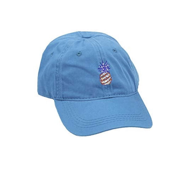 MG Palmer Patriotic Pineapple Oxford Cloth Hat-One Size Turquoise