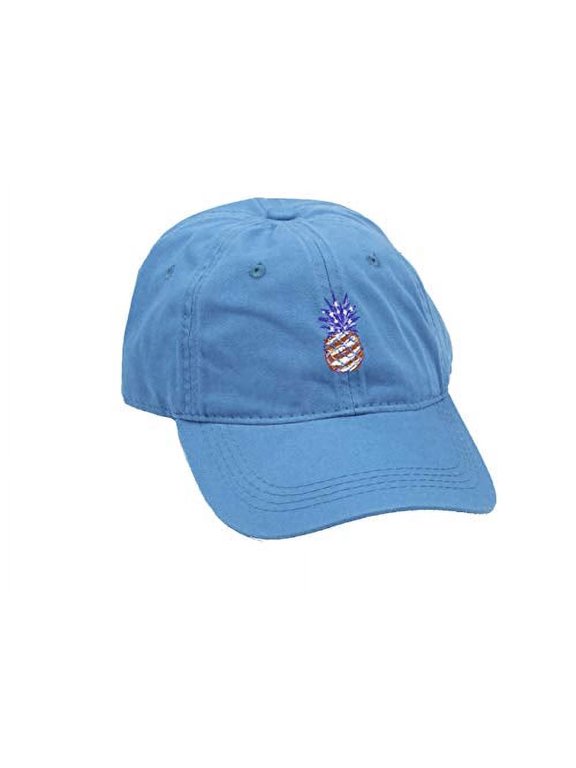 Patriotic Pineapple Oxford Cloth Hat-One Size Turquoise