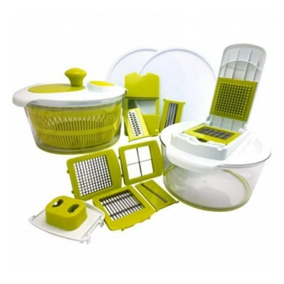 MG-SALAD-SPINNER-MULTI-SLICER-DICER 10-in-1 Multi-Use Salad Spinning Slicer