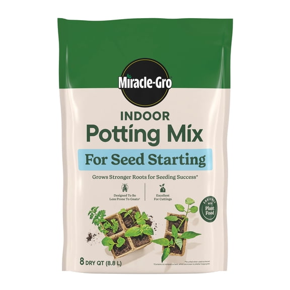 Miracle-Gro Indoor Potting Mix for Seed Starting, Excellent for Cuttings, 8 qt.