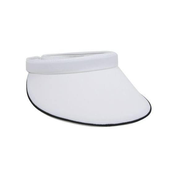 MG Women's Cotton Twill Clip-On Visor-4115 - White