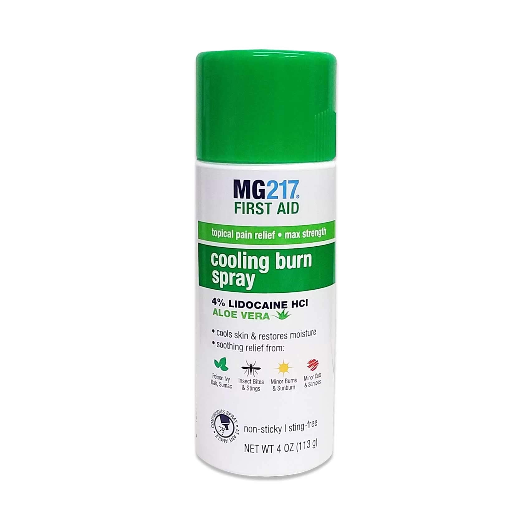 MG217 Maximum Strength Pain Relief Cooling Burn Spray, with