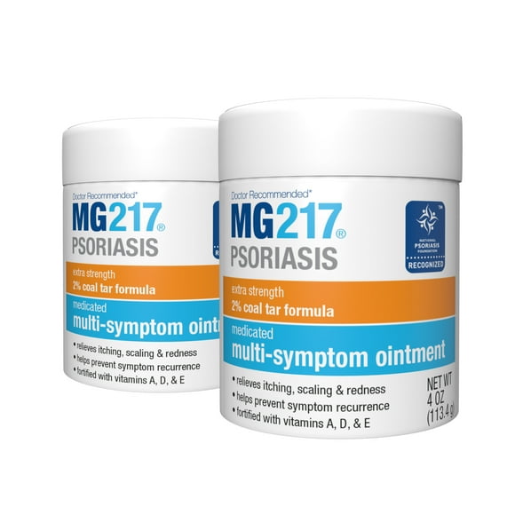 MG217 Multi Symptom Relief 2% Coal Tar Medicated Psoriasis Ointment 2 Pack