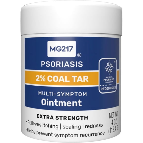 MG217 Psoriasis 2% Coal Tar Multi-Symptom Ointment, 4 Oz, 2 Pack