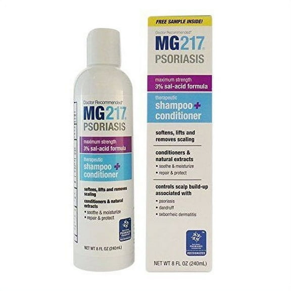 MG217 Psoriasis Scalp Solutions, Shampoo + Conditioner, 8 Oz