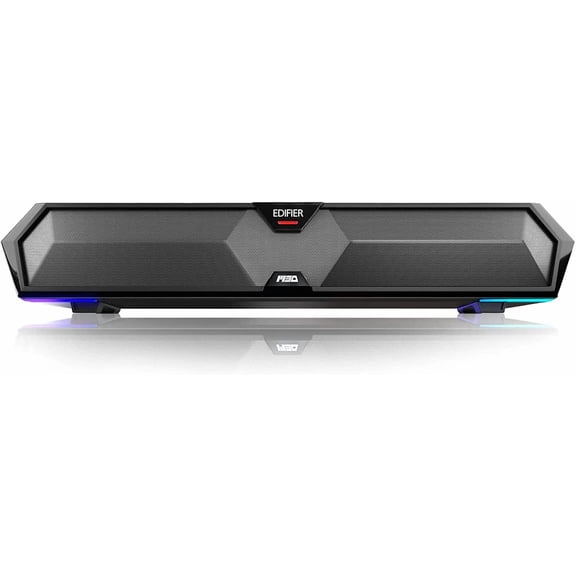 MG300 Computer Sound Bar: Loud Speakers with Deep Bass - Switch RGB Built-in Microphone for Gaming Speakers Wireless Bluetooth 5.3 & USB Adapter PC Sound Bar for Desktop