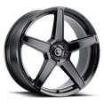 thumbnail image 1 of MG5 Custom Wheel 16x7 inch 5-98 Bolt-Pattern 40 Offset Gloss Black Rim Style 5 Spoke for Passenger, 1 of 2