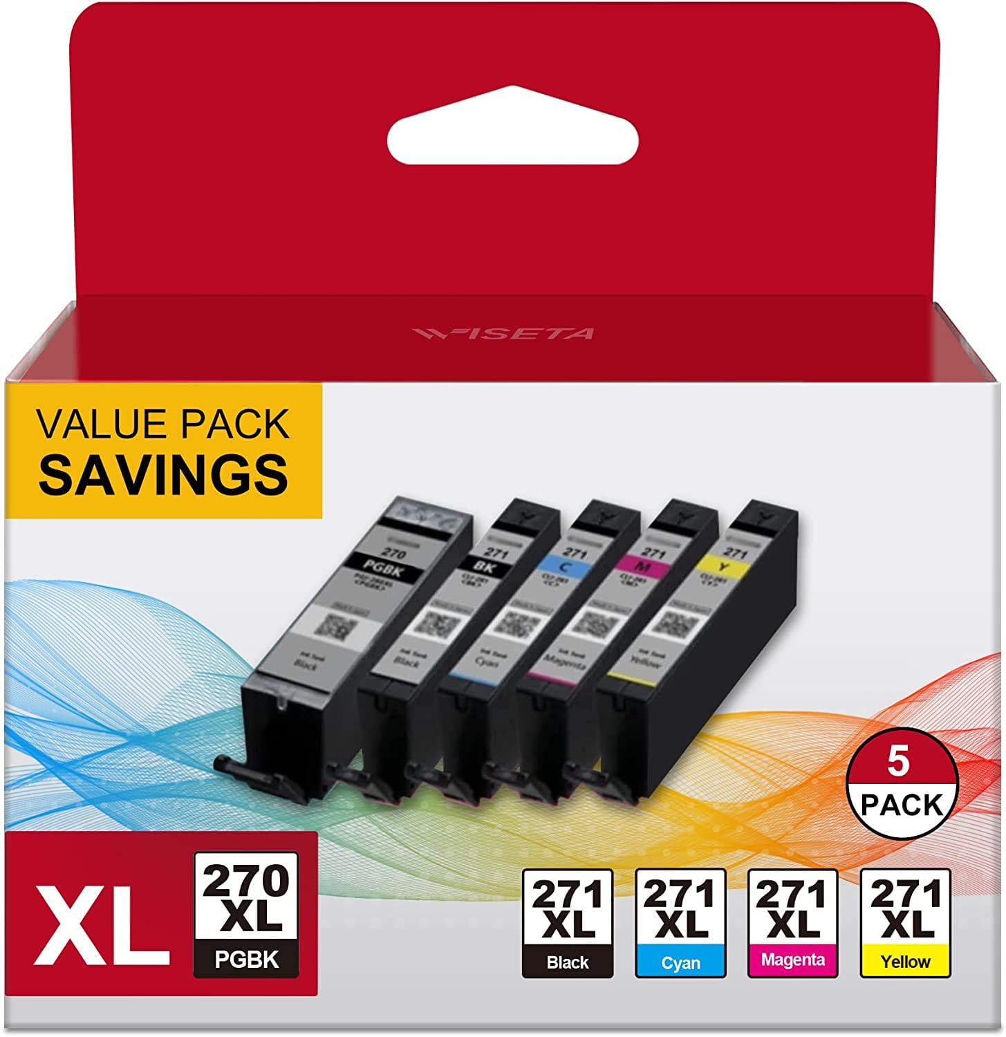 WISETA PGI270XL CLI271XL Compatible Ink Cartridges for Canon MG6820