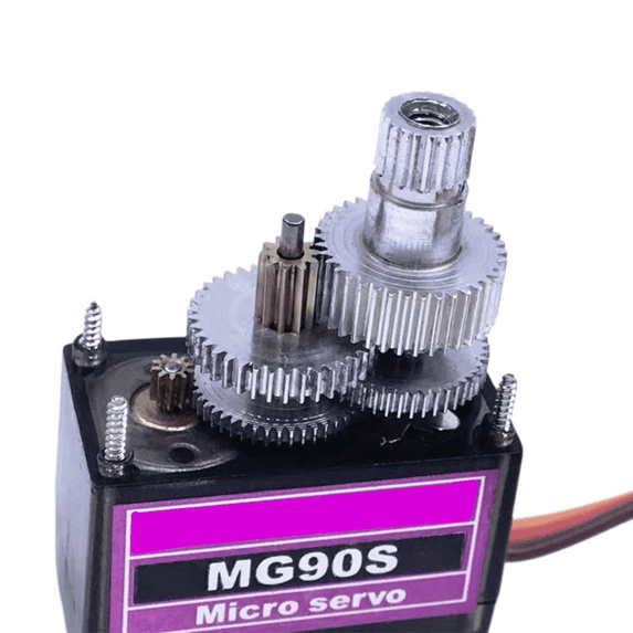 MG90S Metal Gear Servo – 13.4g 180°/360° Micro Servo Motor For RC Airplanes, Helicopters, Robotics (2.0kg Torque, 4.8V)