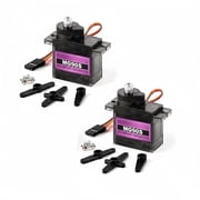 MG90S Micro Servo Motor Metal Geared Motor Kit for RC Car Robot Helicopter, Mini Servos for Arduino Project 2pcs