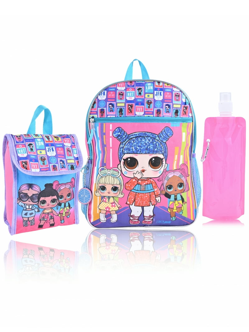 lol( ˙◊˙ ) MGA Entertainment L.O.L. Surprise Girl's 5-Piece Set Backpack-Pink