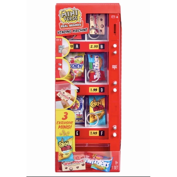 MGA Mini Verse Vending Machine Red with 3 Exclusive Minis