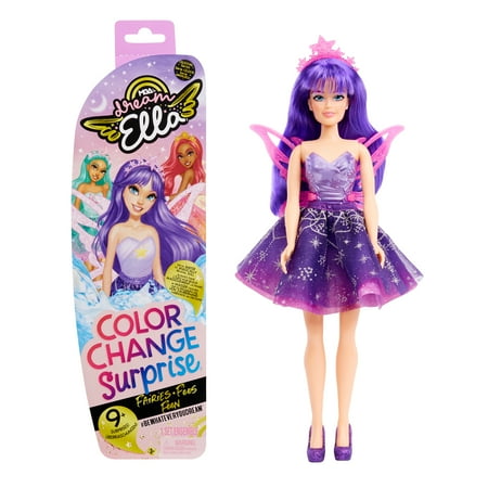 MGA's Dream Ella™ Color Change Surprise™ Fairies Celestial Series Doll - Aria™ Star Inspired Purple Fairy with Iridescent Sparkly Wings and Purple Hair, Great Gift, Toy for Kids Ages 3, 4, 5+