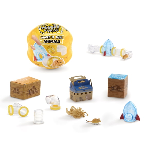 MGA's Miniverse Make It Mini Animals Series 2 Mini Collectibles, Blind Pack, Crafts, Resin, Replica Animals, Collectors, Gifts, 8+