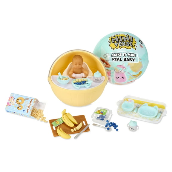 Make It Mini Real Baby Make It Mini Baby Food Collectibles - Mystery Blind Packaging, DIY, Realistic Miniature Baby, Playset and Accessories, Toy for Girls, Gifts 8+, NOT EDIBLE