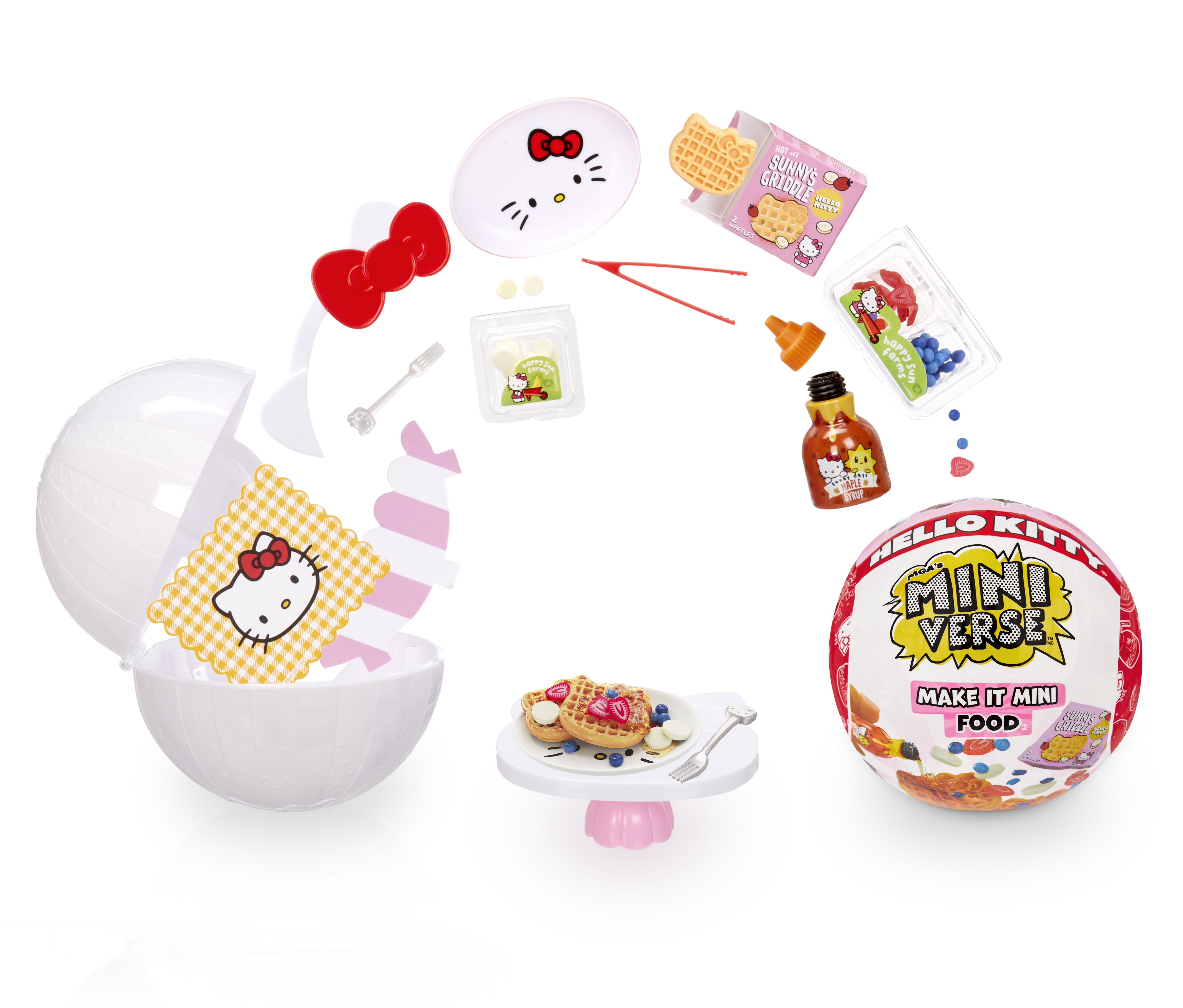 MGA's Miniverse Make It Mini Food Hello Kitty Mini Collectibles, Sanrio, Blind Pack, DIY, Resin, Replica, Novelty, Not Edible, 8+