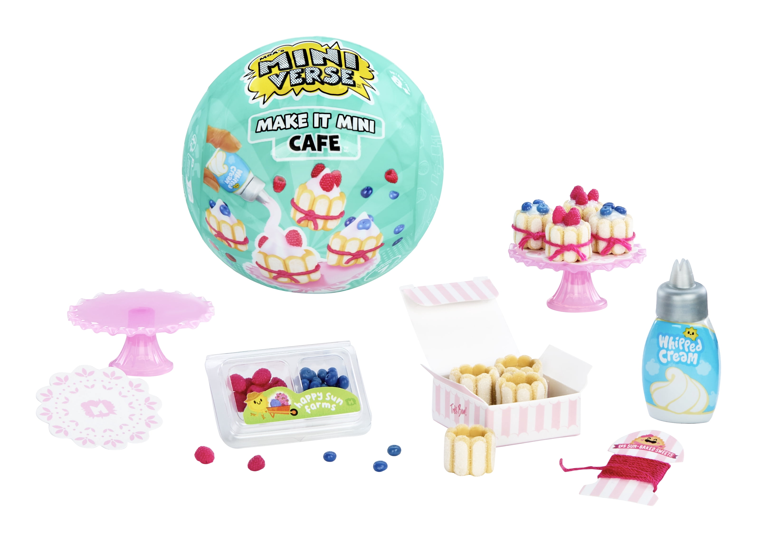 MGA's Miniverse Make It Mini Cafe Series 7 Mini Collectibles, Mystery Blind Packaging, Resin Play, Replica Food, Not Edible, Collectors, 8+