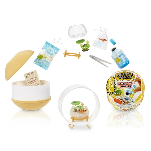 MGA's Miniverse - Make It Mini Nature Series 2 Mini Collectibles, Blind Pack, Resin, Plants, Replica Animals, Mini Flowers, Botanicals, Ages 8+