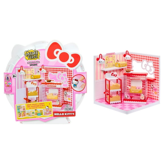 MGA's Miniverse Make It Mini Spaces Hello Kitty, Building Set, Customize, DIY Crafts, Rooms, Hobby, Collectors, Display, Gifts, 8+