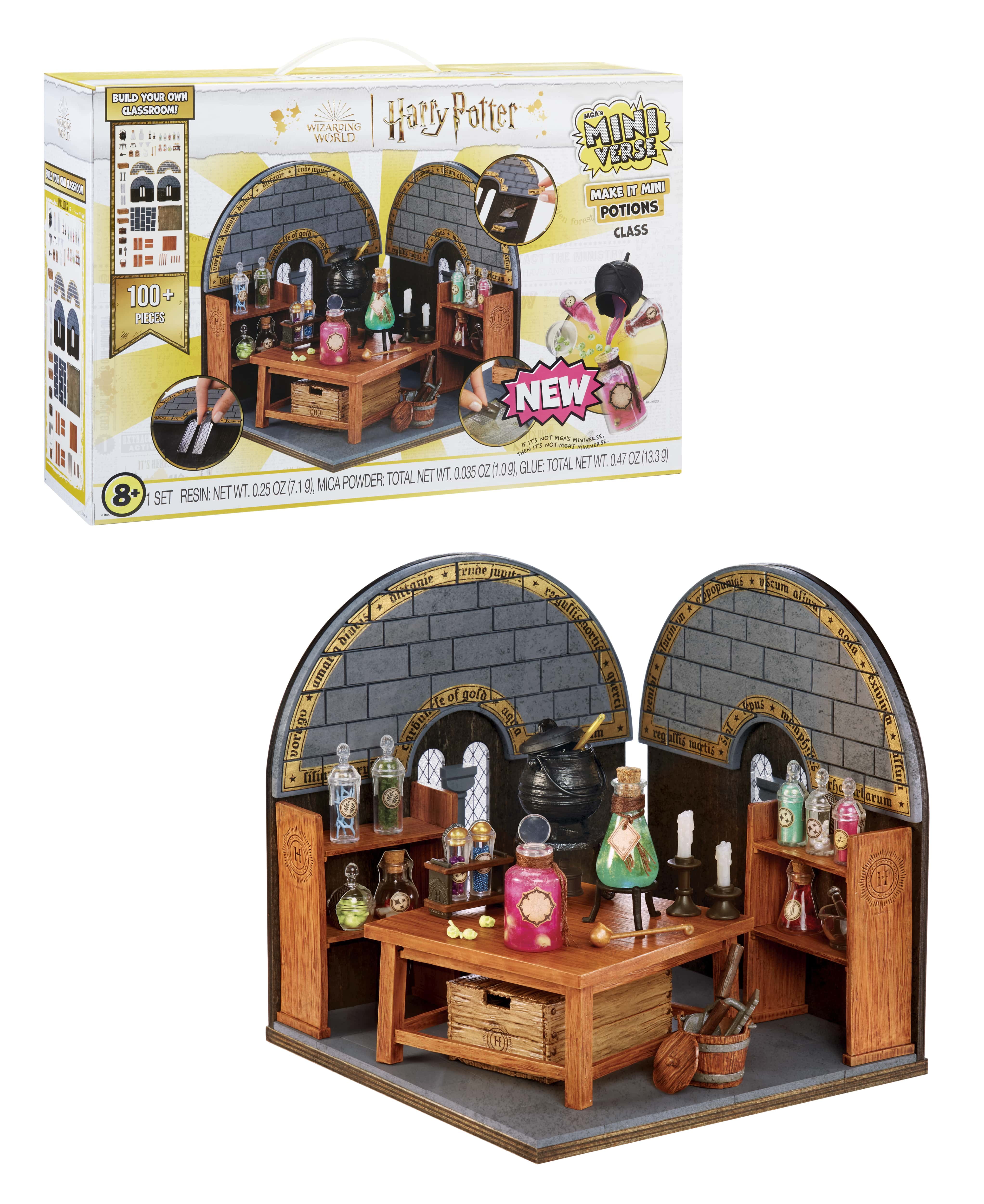 MGA's Miniverse Make It Mini Potions Class, Harry Potter Mini Collectibles, Building Set, 100+ Pieces, DIY, Resin, 8+