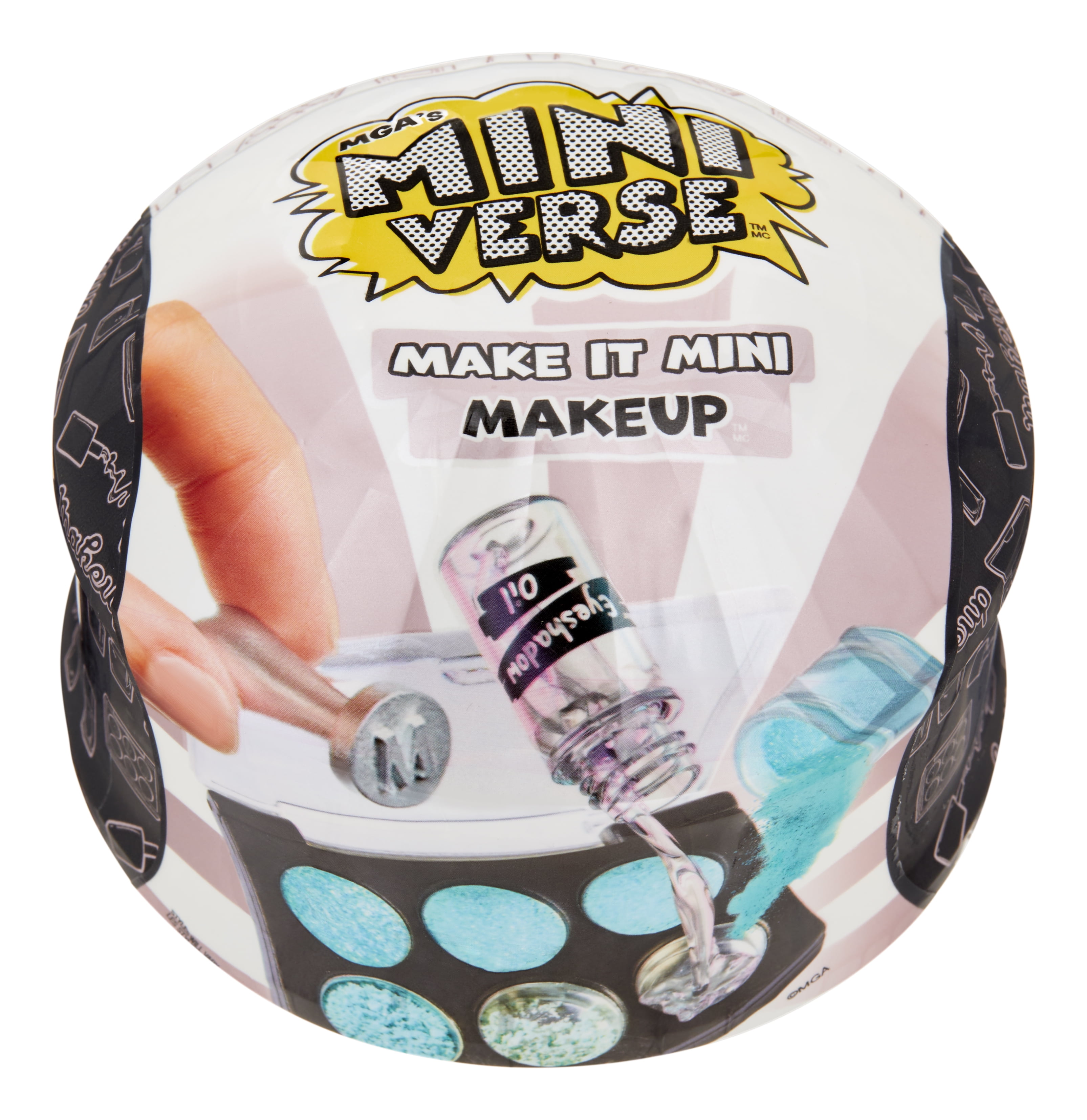 MGA's Miniverse - Make It Mini Makeup Series 1 Mini Collectibles, Blind Pack, Real Cosmetic Products, Lip Stain, Nail Polish, Eyeshadow, Non Toxic, 8+