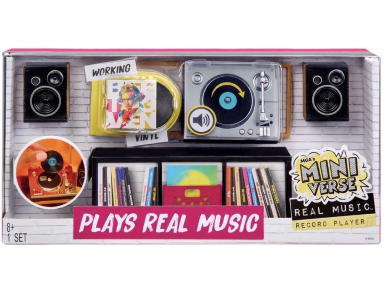 MGA's Miniverse Real Music Record Player Mini Collectibles, Mini