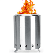 MGAXYFF Stove, 5.9 Inch Tabletop Fire Pit with Stand - Smokeless, Stainless Steel Fire Pit for Camping, Outdoor & Patio- Wood Burning or Pellet Fueled Portable Bonfire, with Travel Bag