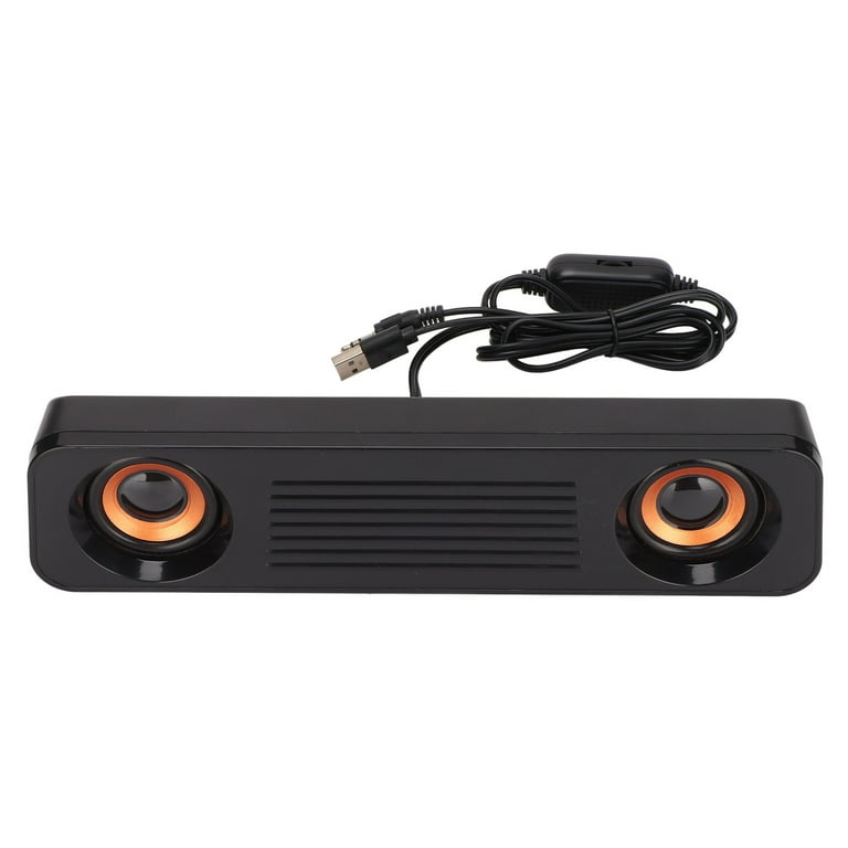 USB Wired Speaker, Compact Portable Stereo System for TV