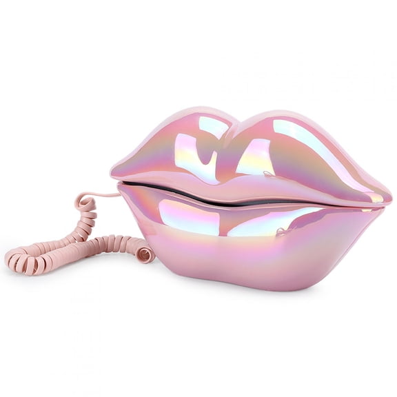 MGAXYFF WX-3016 Novelty Lip Corded Phone with Number Storage Function, Electroplating