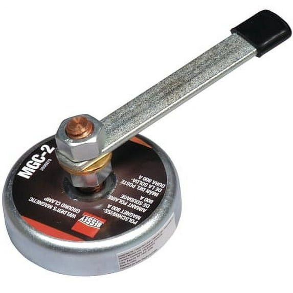 MGC Magnetic Ground Clamp, 250 A, 3-1/2 in dia, Steel/Copper | Bundle of 2 Each