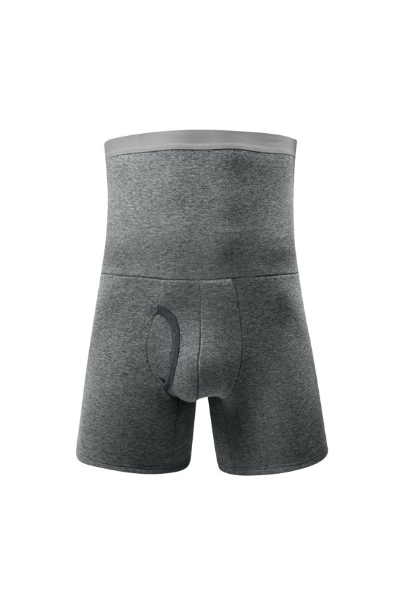 Mens Shapewear Tummy Control - Compression Shorts Slimming Body Shaper Boxer Briefs Underwear Light Gray 2XL