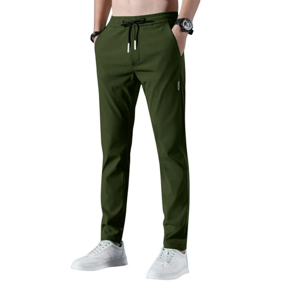 MGCWSH Pants for Men, Unisex Quick Dry Pull-on Stretch comfy Glide Pants Army Green