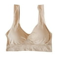 thumbnail image 1 of MGCWSH Women's Seamless Air Permeable Cooling Comfort Bra，Sport Yoga Wireless Bra Plus Size Camisole Beige M, 1 of 5