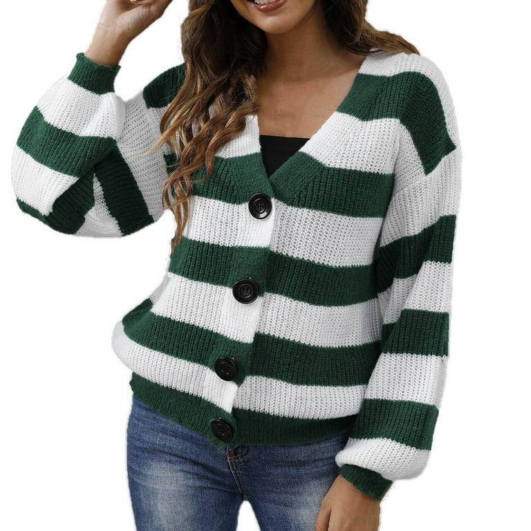 Casual Daily Stripe Weave Contrast Hooded Sweaters Casual Daily Stripe Weave Contrast Hooded Sweaters