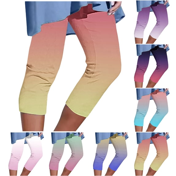 MGDXOX Capri Pants for Women Moisture Wicking Yoga Pants High Waisted Stretchy Comfy Ultra Soft Summer Workout Gym Leggings Purple M