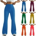 thumbnail image 1 of MGDXOX Flare Leggings for Women Solid Color Y2K Tummy Control Bell Bottom Yoga Sweatpants Yoga Pants Gym Leggings Purple XXL, 1 of 5