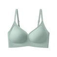 thumbnail image 1 of MGDXOX Full Coverage Bras for Women No Underwire Seamless Bras Everyday Comfortable Bralettes Push Up Underwear T Shirt Bra Green L, 1 of 3