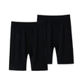 thumbnail image 1 of MGDXOX Girls 2 Pack Modal Safety Shorts Elastic Waist Soft Stretchy Breathable Knee Length Shorts for Underwear Sports and Casual Wear Black 2 Years, 1 of 6