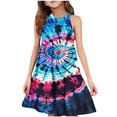 thumbnail image 1 of MGDXOX Girls Dresses Sleeveless Spring Summer Outfit Cute Midi Casual Teen Sundress for Big Kids Party Dress Girl Clothes Navy 140, 1 of 6