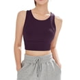 thumbnail image 1 of MGDXOX High Neck Sports Bra for Women Longline Full Coverage Sports Bras Medium Impact Padded Workout Crop Tops for Yoga Gym Purple XL, 1 of 6