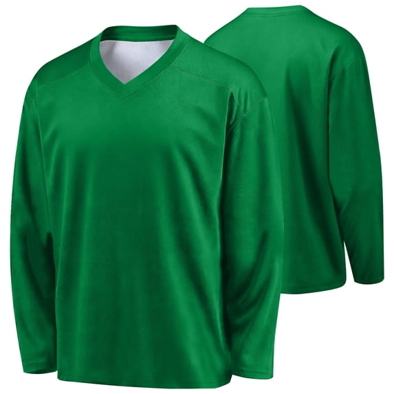 MGDXOX Kids Long Sleeve Customizable V Neck Sport Jersey Lightweight Mesh Fabric Spring Summer Personalized Sports Practice Team Wear Green 12-13Years